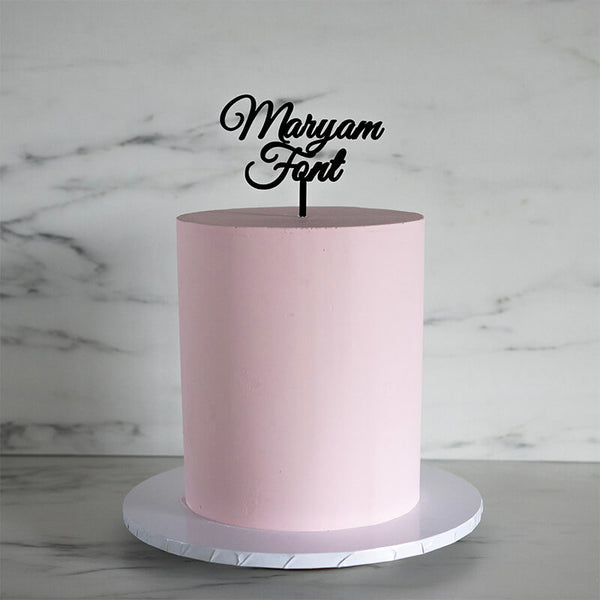 Maryam Font Custom Cake Topper or Cake Motif Premium 3mm Acrylic or Birch Wood
