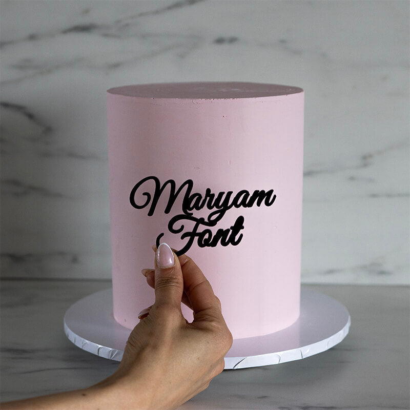 Maryam Font Custom Cake Topper or Cake Motif Premium 3mm Acrylic or Birch Wood