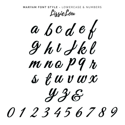 Maryam Font Style Name Cake Motif Premium 3mm Acrylic or Birch Wood