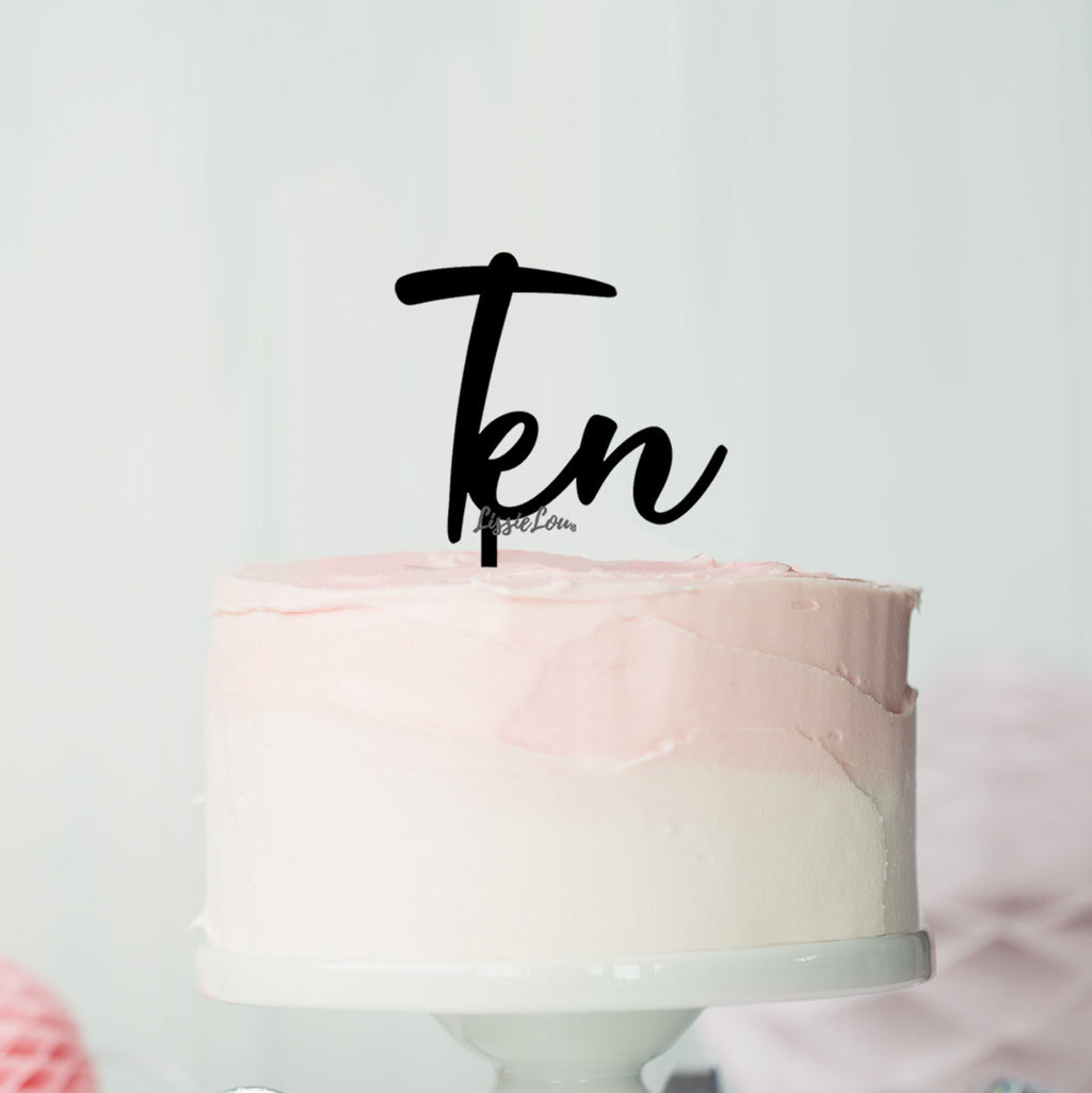 Number Ten Birthday Cake Topper Eden Font Style in Premium 3mm Acrylic or Birch Wood