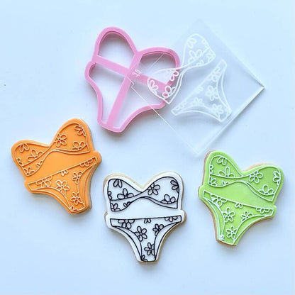 Bikini with Flowers Summer Cookie Cutter and Embosser