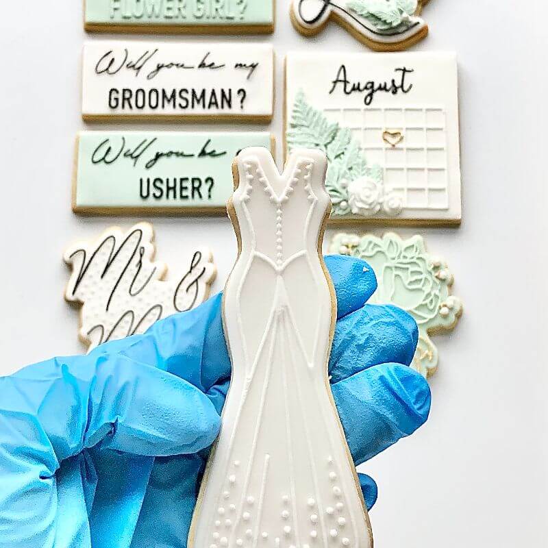 Wedding Dress with Train Cookie Cutter