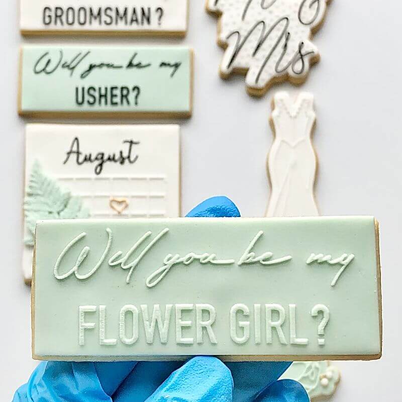 Soho Cookies Will You be My Flower Girl? Bridal Party Cookie Cutter and Embosser