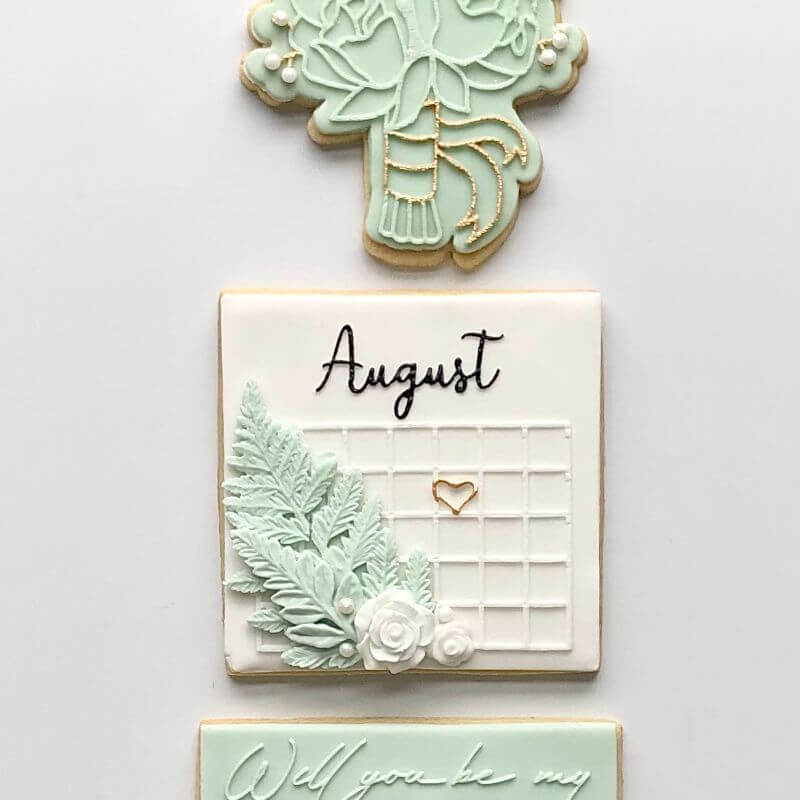 Save the Date Calendar Wedding Cookie Cutter and Embosser