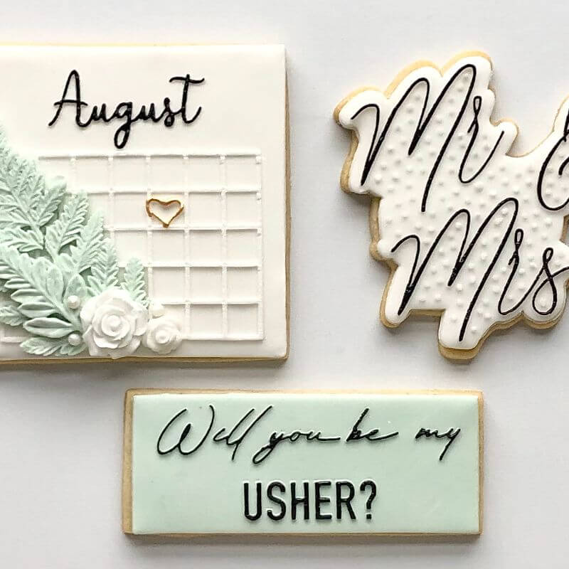 Soho Cookies Will You be My Usher? Bridal Party Cookie Cutter and Embosser