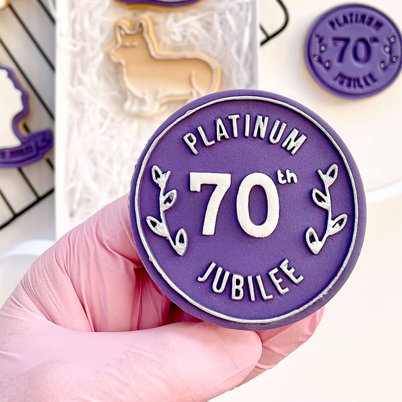 70th Platinum Jubilee Cookie Cutter and Embosser