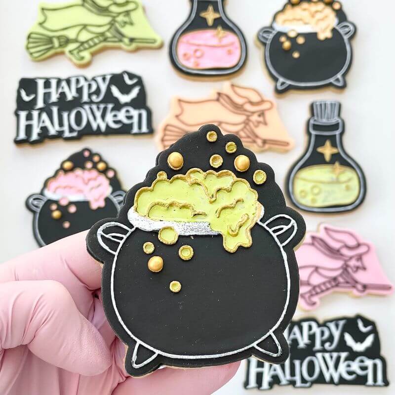 Witches Caldron Halloween Cookie Cutter and Embosser