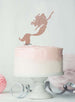 Mermaid Birthday Cake Topper Glitter Card Rose Gold