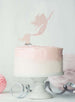 Mermaid Birthday Cake Topper Glitter Card White