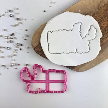 Merry Christmas with Antlers Cookie Cutter
