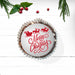 Merry Christmas Santas Sleigh Cupcake Stencil - Cupcake Size Design
