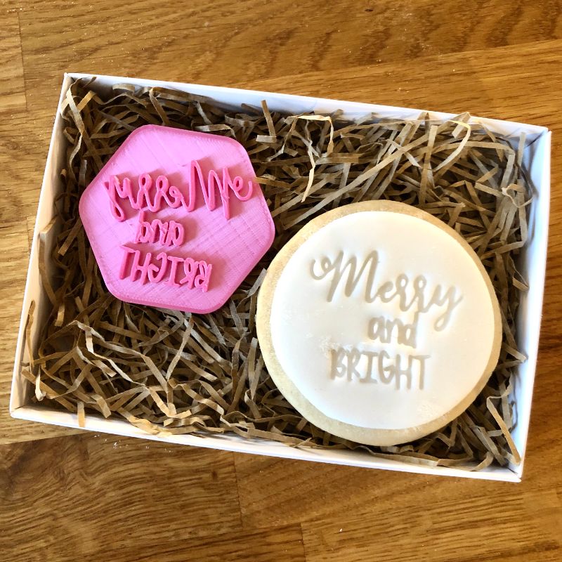 Merry and Bright Cookie Stamp