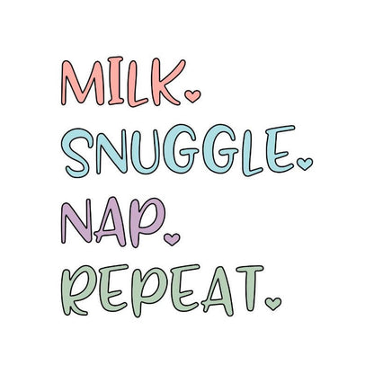 Milk Snuggle Nap Repeat Baby Shower Cookie Cutter