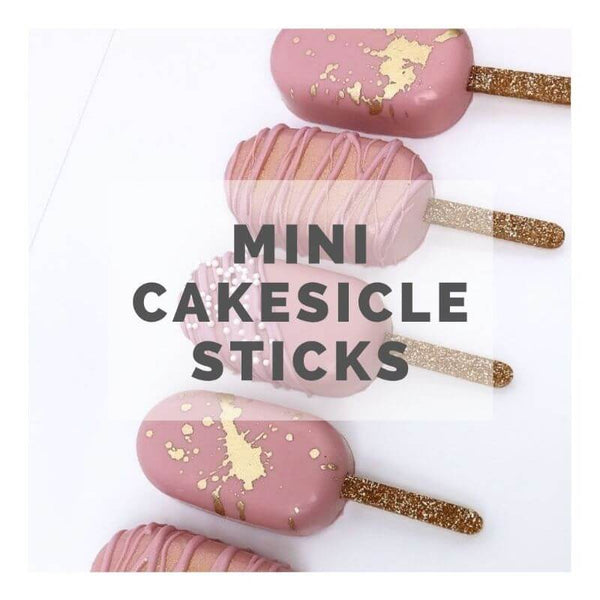 Mini Cakesicle Acrylic Lollipop Sticks- Pack of 6 or 12
