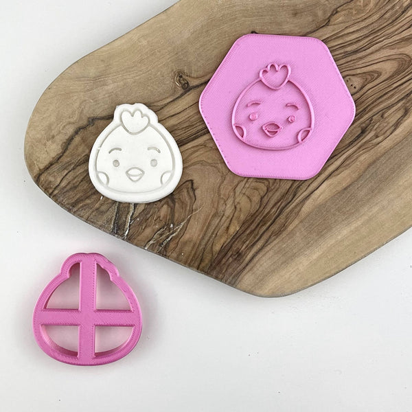 Mini Easter Chick Face Cookie Cutter and Stamp