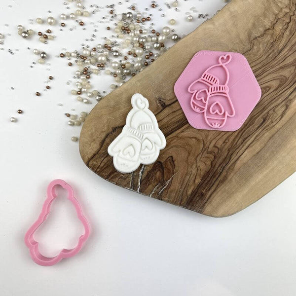 Mini Christmas Mittens Cookie Cutter and Stamp
