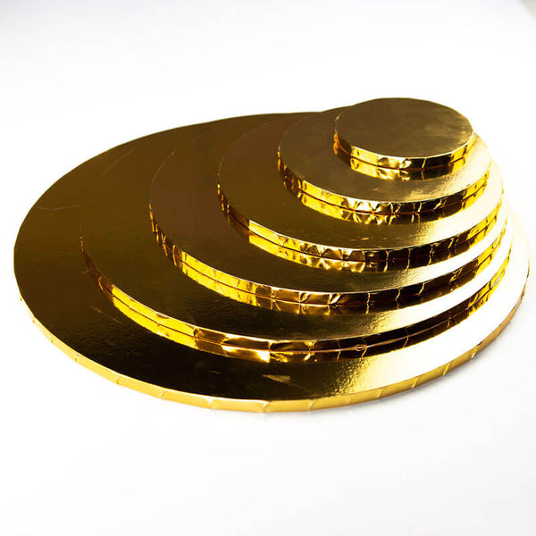 Mirror Gold MDF Cake Board Drum 9mm Thick