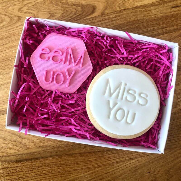 Miss You Isolation Cookie Stamp