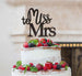 Miss to Mrs Hen Party Cake Topper Glitter Card Black 