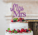 Miss to Mrs Hen Party Cake Topper Glitter Card Light Purple 