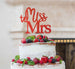 Miss to Mrs Hen Party Cake Topper Glitter Card Red 