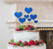 Heart Mixed Sized Cake Topper Set of 7 Cake Topper Glitter Card Dark Blue