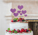 Heart Mixed Sized Cake Topper Set of 7 Cake Topper Glitter Card Light Purple