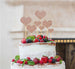 Heart Mixed Sized Cake Topper Set of 7 Cake Topper Glitter Card Rose Gold