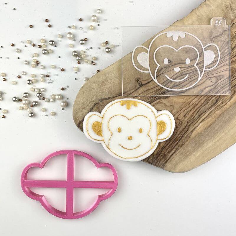 Monkey Jungle Cookie Cutter and Embosser