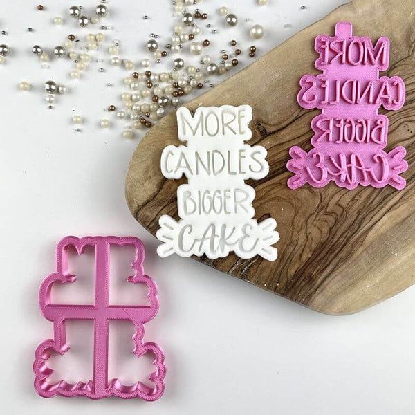 Swirls and Curls More Candles Bigger Cake Cookie Cutter and Stamp