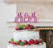 Mr and Mr Line Same Sex Wedding Cake Topper Glitter Card Hot Pink