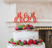 Mr and Mr Line Same Sex Wedding Cake Topper Glitter Card Red