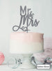 Mr and Mrs Pretty Wedding Cake Topper Premium 3mm Acrylic Glitter Silver