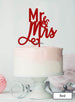 Mr and Mrs Pretty Wedding Cake Topper Premium 3mm Acrylic Red