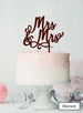 Mrs and Mrs Pretty Same Sex Wedding Cake Topper Premium 3mm Acrylic Maroon