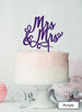Mrs and Mrs Pretty Same Sex Wedding Cake Topper Premium 3mm Acrylic Purple