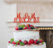 Mrs and Mrs Line Same Sex Wedding Cake Topper Glitter Card Red