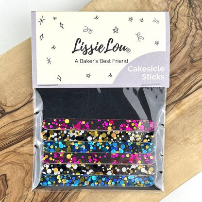 Multicoloured Fleck Acrylic Cakesicle Sticks