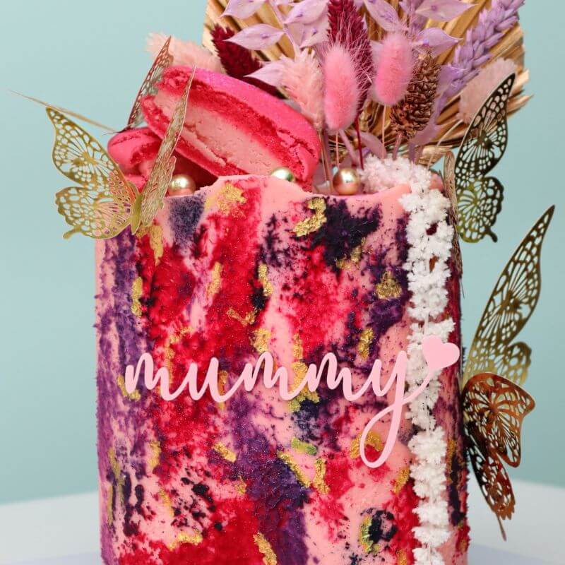 Mummy with Heart Mother's Day Cake Motif  Premium 3mm Acrylic