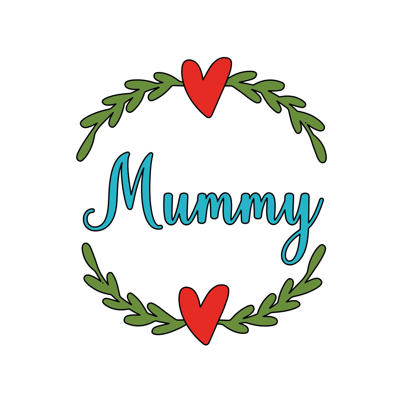 Heart and Vine Border Mother's Day Cookie Cutter