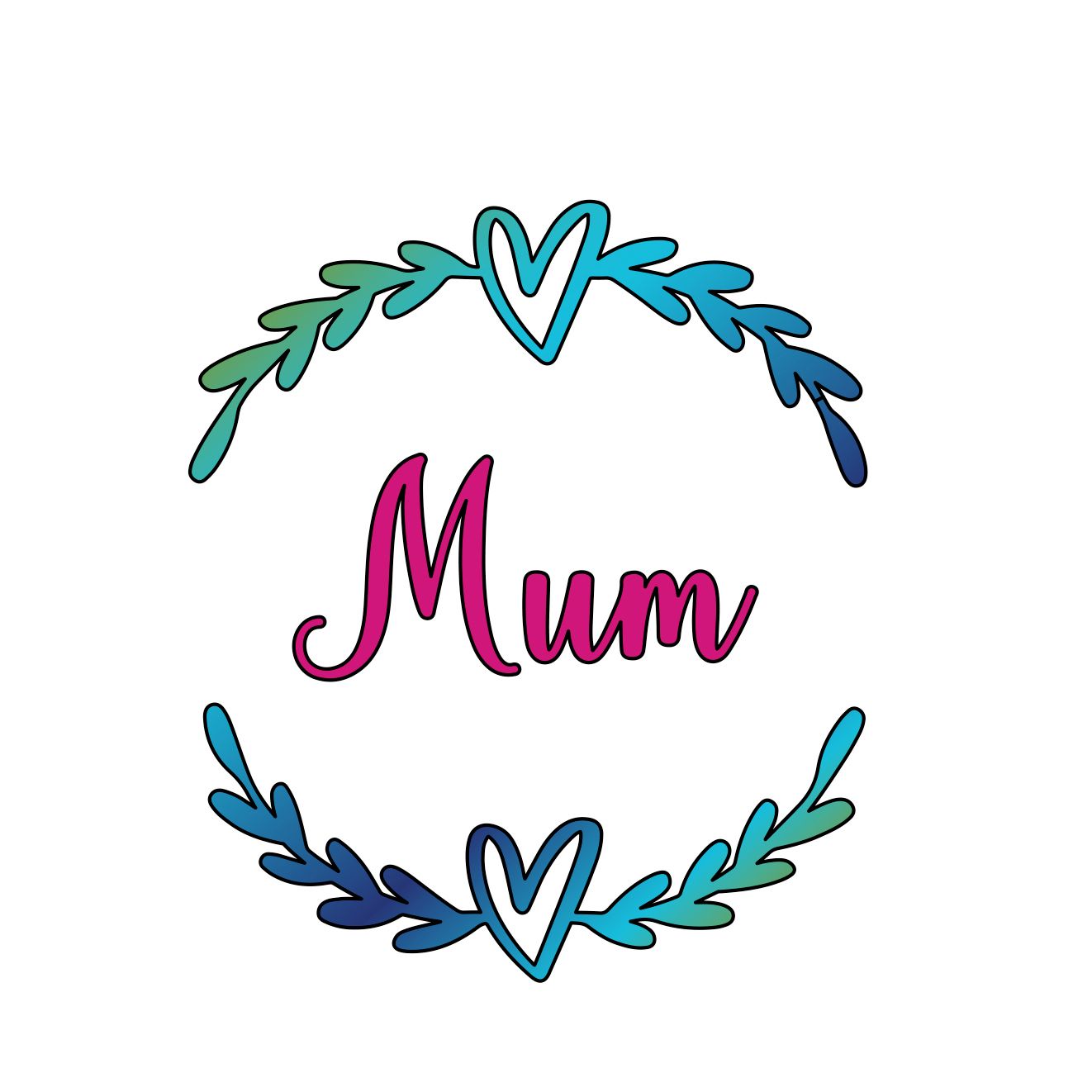 Heart and Vine Border Mother's Day Cookie Cutter
