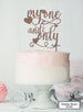 My One and Only Wedding Valentine's Cake Topper Premium 3mm Acrylic Glitter Rose Gold