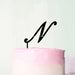 Wedding Initial Letter N Style Acrylic Cake Topper