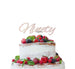 Ninety Birthday Cake Topper 90th Glitter Card White