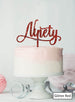 Ninety Swirly Font 90th Birthday Cake Topper Premium 3mm Acrylic Glitter Red