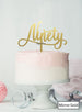 Ninety Swirly Font 90th Birthday Cake Topper Premium 3mm Acrylic Mirror Gold