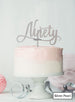 Ninety Swirly Font 90th Birthday Cake Topper Premium 3mm Acrylic Silver Pearl Effect