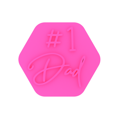 Number 1 Dad Cookie Stamp