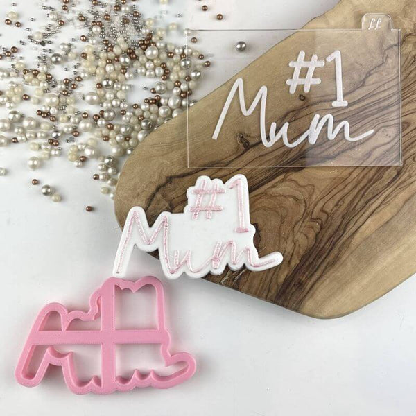 Number #1 Mum Mother's Day Cookie Cutter and Embosser