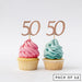 Number 50 Cupcake Toppers Pack of 12